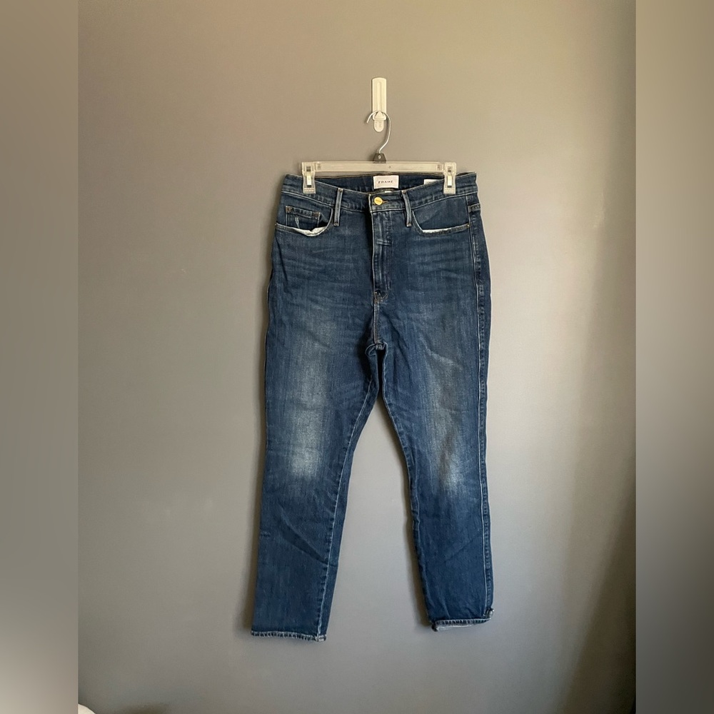 Frame Le Sylvie Slender Straight Leg Jeans Womens Size 30 - Picture 1 of 4